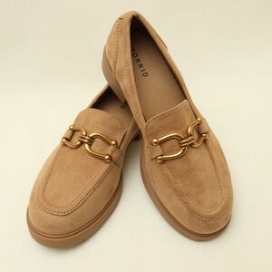 Torrid Tan Loafers with Gold Detail